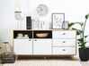 3 Drawer Sideboard Light Wood with White ILION_789850