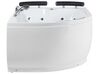 Bañera de hidromasaje esquinera LED de acrílico blanco/negro/plateado izquierda 160 x 113 cm PARADISO_680882
