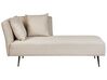 Left Hand Fabric Chaise Lounge Beige RIOM_877324