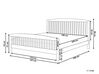 Drevená posteľ 160 x 200 cm biela CASTRES_712001