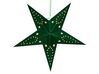 LED stjerne m/timer grøn velour papir 45 cm sæt af 2 MOTTI_835542