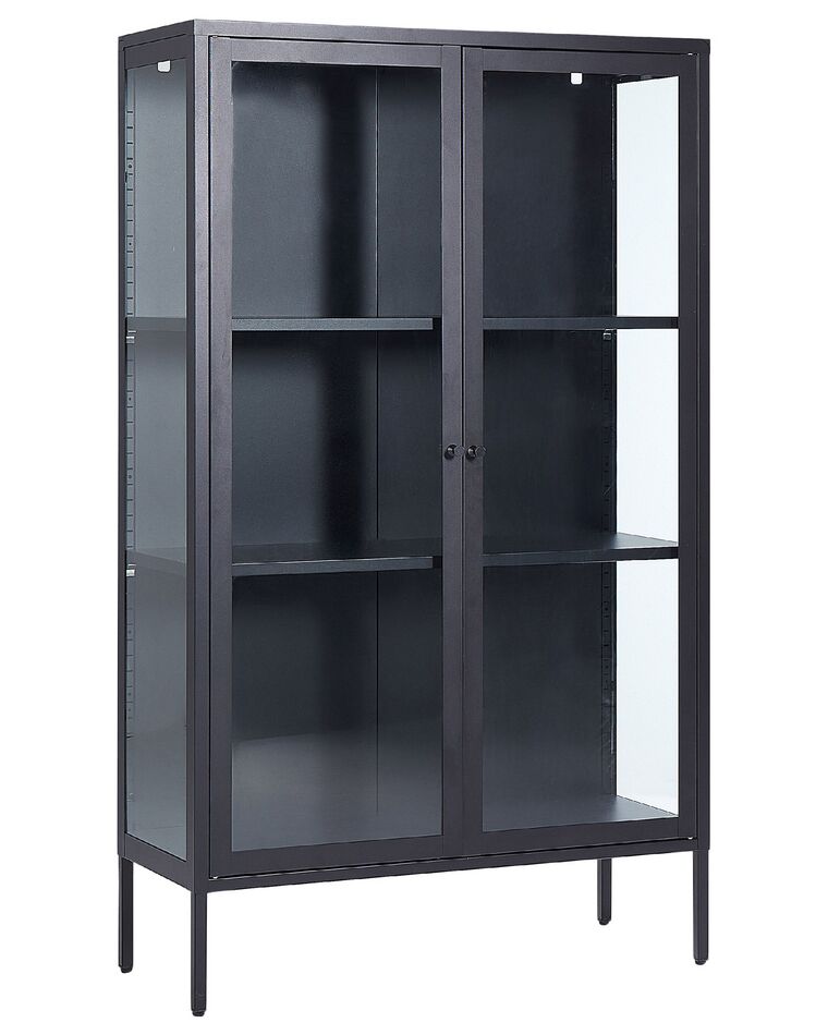 Steel Display Cabinet Black NASH_850373