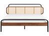 Bed hout donkerbruin 180 x 200 cm BOUSSICOURT_907976