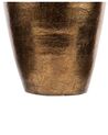 Wazon dekoracyjny z terakoty metaliczny 48 cm złoty LORCA_722702