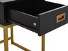Table appoint noire / dorée avec tiroir LARGO_790555