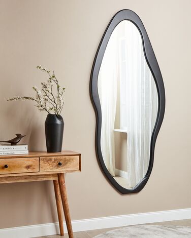 Wooden Wall Mirror 79 x 180 cm Black BLET