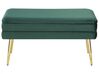 Zamatová lavička s úložným priestorom do spálne zelená DURHAM_844058