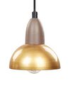4 Light Metal Pendant Lamp Brass CASTALY_878390