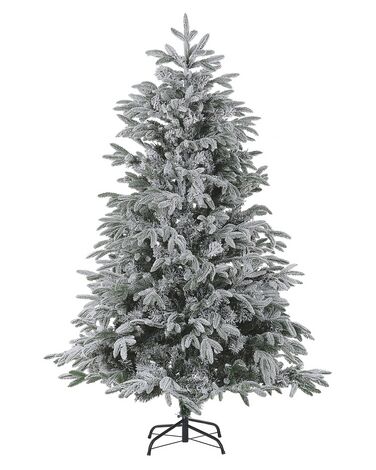Künstlicher Weihnachtsbaum schneebedeckt 180 cm weiss BASSIE