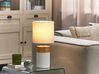  Hvid keramisk bordlampe med lyst træ ALZEYA_874598