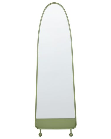 Metalowe lustro ścienne 45 x 146 cm zielone PARNAY
