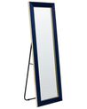 Stehspiegel Samt marineblau / gold rechteckig 50 x 150 cm LAUTREC_904012
