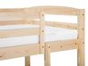 Hochbett Holz mit Bettkasten hellbraun 90 x 200 cm REGAT_797112