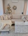Weihnachtskranz weiß mit LED-Beleuchtung Schnee bedeckt ⌀ 70 cm SUNDO_842871