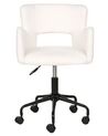 Kancelárska stolička s buklé čalúnením biela SANILAC_896628