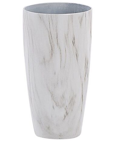 Vaso para plantas com efeito de mármore branca 23 x 23 x 42 cm LIMENARI