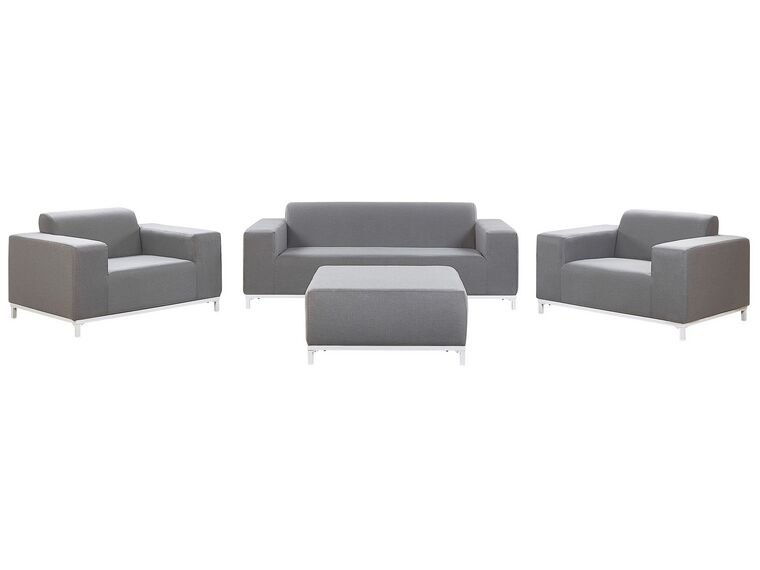 5 Seater Garden Sofa Set Grey with White ROVIGO_784926