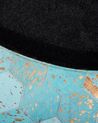 Round Cowhide Area Rug ⌀ 140 cm Turquoise ZEYTIN_742925