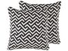Set of 2 Cotton Cushions Geometric Pattern 45 x 45 cm Black and White SALIZAR_802258