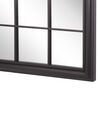 Metalowe lustro ścienne okno 77 x 130 cm czarne TREVOL_819022