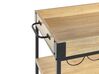 3 Tier Kitchen Trolley Light Wood with Black HULLET_832830