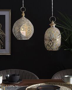 Koristelyhty kultainen LAESO