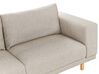 3 Seater Fabric Sofa Light Beige NIVALA_874121