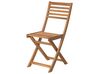 Table et 2 chaises de jardin en bois avec coussins vert menthe FIJI_764365