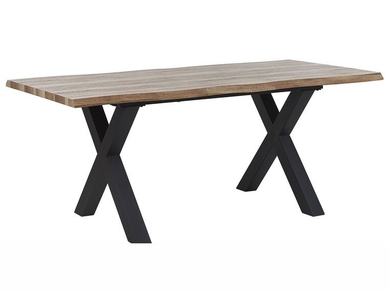 Rozkladací jedálenský stôl 140/180 x 90 cm svetlé drevo/čierna BRONSON_790958