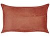 Set of 2 Corduroy Cushions 47 x 27 cm Golden Brown ZINNIA_855277