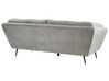 3-Sitzer Sofa Samtstoff grau mit Knöpfen LENVIK_784804