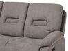 3 Seater Fabric Manual Recliner Sofa Taupe Beige BERGEN_709668