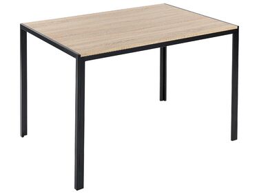 Stół do jadalni 120 x 80 cm jasne drewno z czarnym NEWFIELD