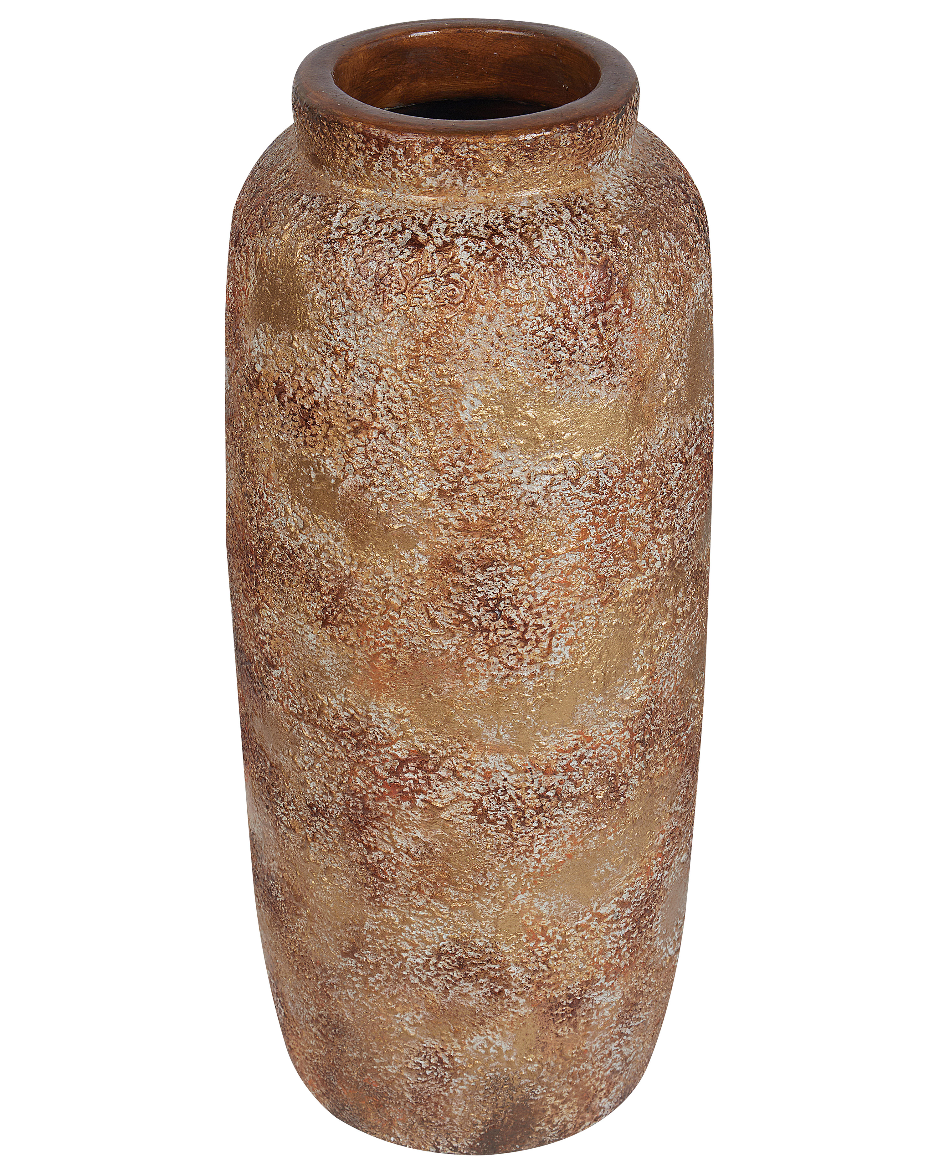 Vaso terracotta marrone chiaro e beige 52 cm ITANOS_850876