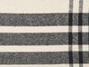 Decke Baumwolle cremeweiss / schwarz 130 x 170 cm kariertes Muster YUVALI_864051