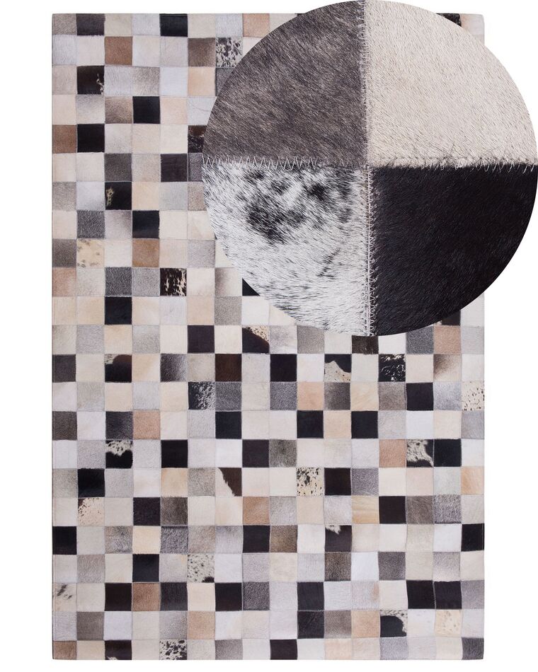 Cowhide Area Rug 160 x 230 cm Brown RIZE_213177