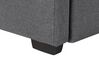 Cama dupla em tecido cinzento escuro 80 x 200 cm MARMANDE_770407