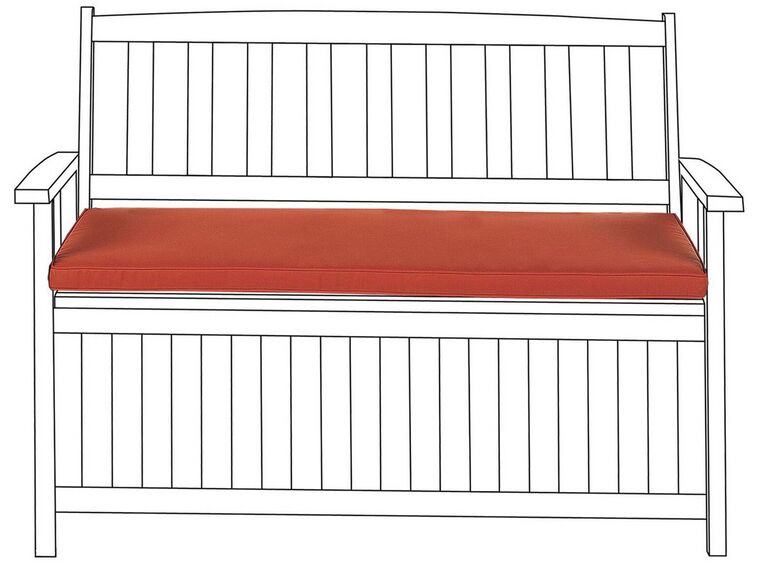 Cojín para banco de jardín rojo 108 x 45 cm VIVARA_807389