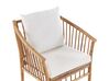 4 Seater Bamboo Wood Garden Sofa Set White MAGGIORE_835835