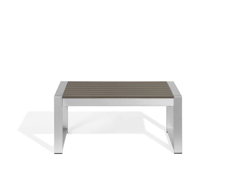 Table de jardin en aluminium gris foncé 90 x 50 cm SALERNO | Beliani.fr
