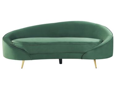 3-pers. sofa grøn velour SAVAR