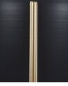 Doniczka na stojaku metalowa 16 x 16 x 41 cm czarno-złota LEFKI_804733