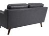 2 Seater Sofa Faux Leather Grey LOKKA_697878
