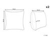Sada 2 bavlnených vankúšov s motívom soba 45 x 45 cm čierna / biela SHADRACK_814150