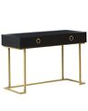 Konzolový stolík s 2 zásuvkami čierna/zlatá WESTPORT_809728