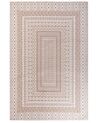Teppich Jute beige / weiß 200 x 300 cm geometrisches Muster Kurzflor BAGLAR_853538