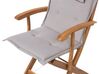 Conjunto de jardim com mesa 8 e cadeiras com almofadas taupe mais guarda-sol creme MAUI_697420