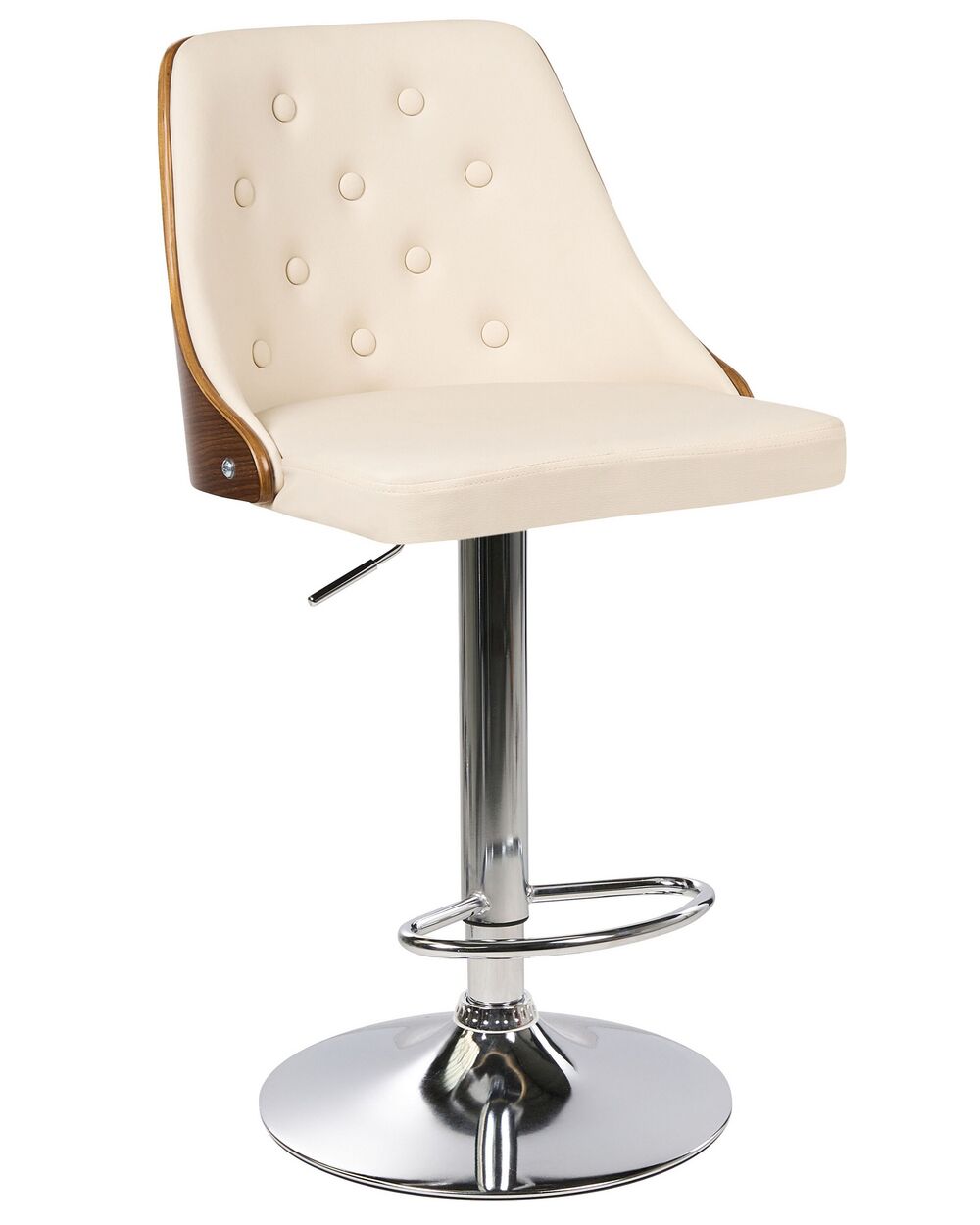 Tabouret de bar en simili-cuir beige VANCOUVER | Beliani.fr