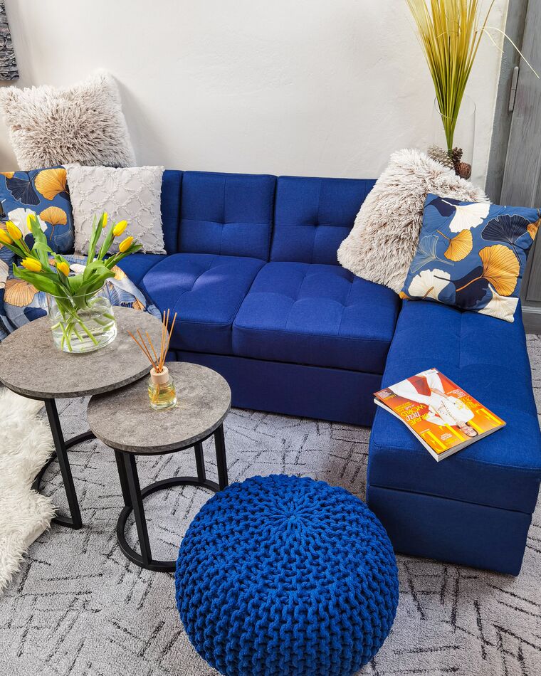 Sofá cama azul oscuro FALSTER Beliani.es