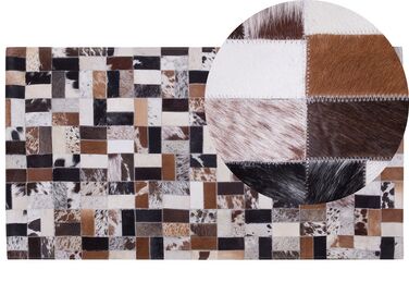 Kožený koberec 80 x 150 cm viacfarebný CESME